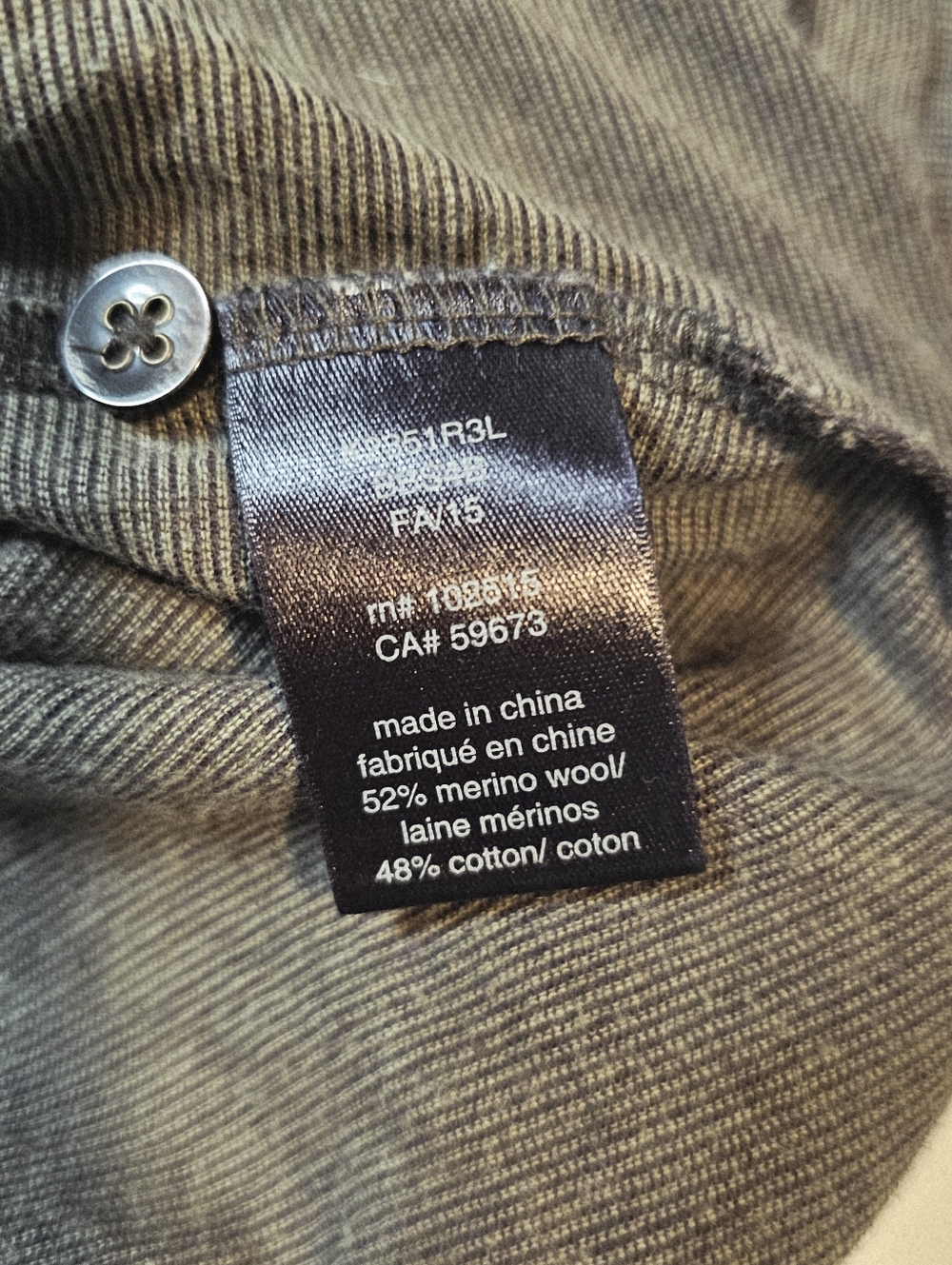 John Varvatos Olive Green Long-Sleeve Henley Top Size Large - Picture 5 of 5